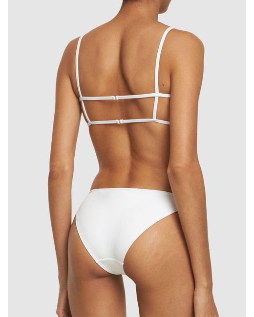 Sparkling jersey bikini set di Gucci in White