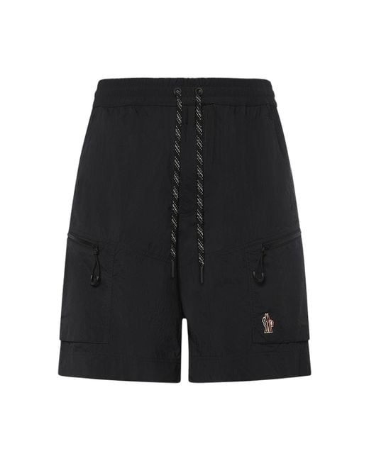 Shorts de nylon 3 MONCLER GRENOBLE de hombre de color Black