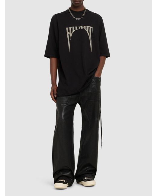 Hombre Camiseta De Algodón Rick Owens de hombre de color Black