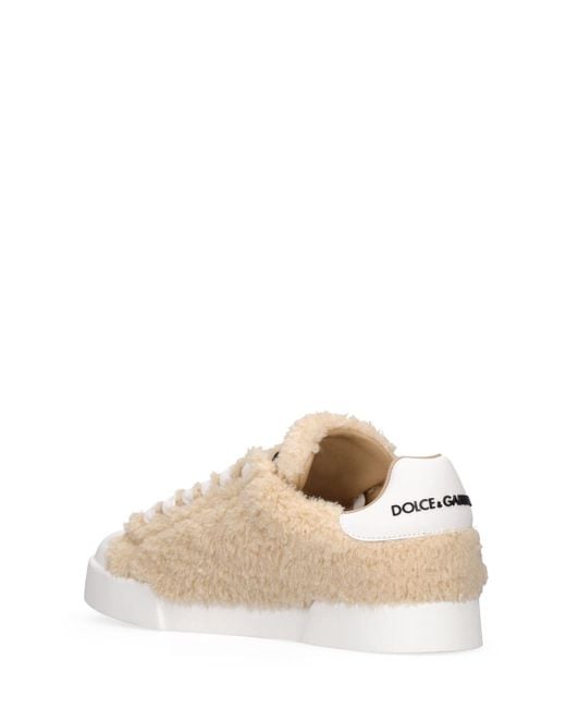 Dolce & Gabbana Natural Portofino Leather Sneakers