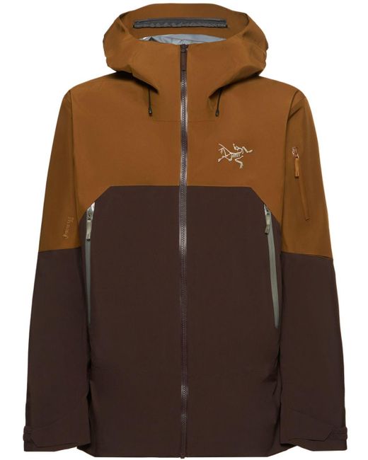 Arc'teryx Brown Rush Gore-tex Pro Ski Shell Jacket for men