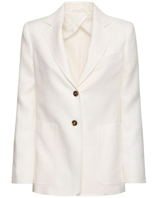 Max Mara◆GUGLIA◆リネンブレザー Max Mara Guglia リネンブレザー ナチュラル | Lyst