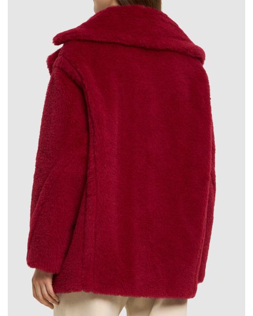 Max Mara Red Frais Wool Blend Short Coat