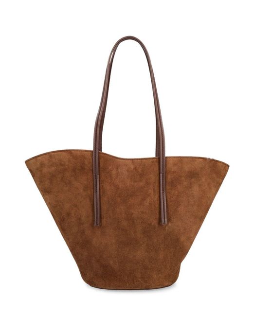 Little Liffner Brown Soft Leather Tulip Tote