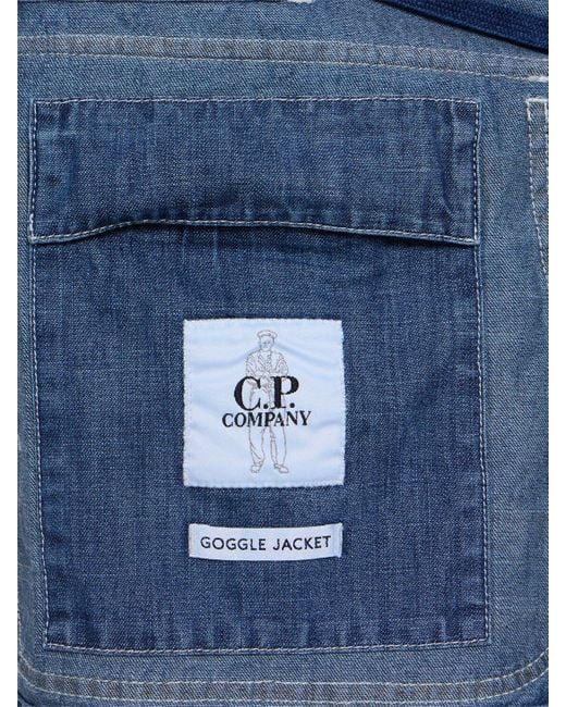 C P Company Jeansjacke Mit Kapuze in Blue für Herren
