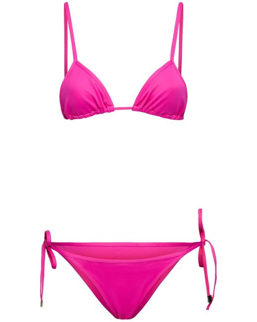 The Attico Pink Bedruckter Bikini
