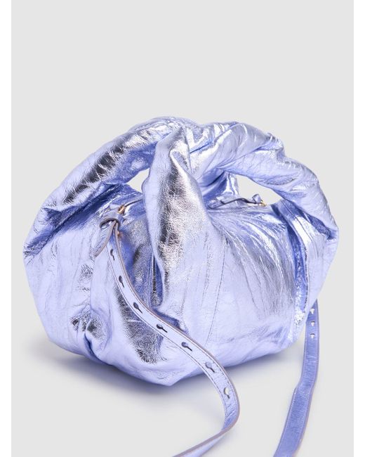 Dries Van Noten Blue Handtasche Aus Leder "twist"
