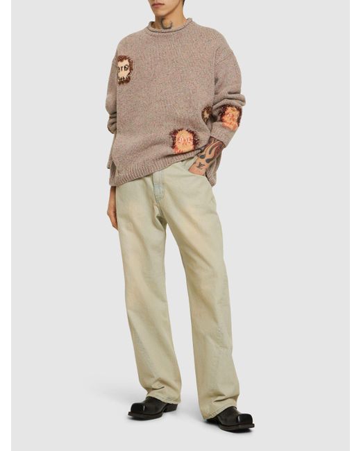 Suéter de lana Acne de hombre de color Brown