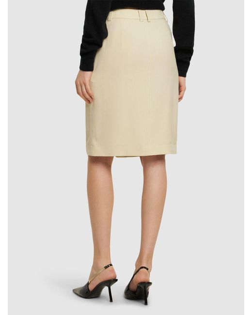 Saint Laurent Natural Saharan Viscose Skirt