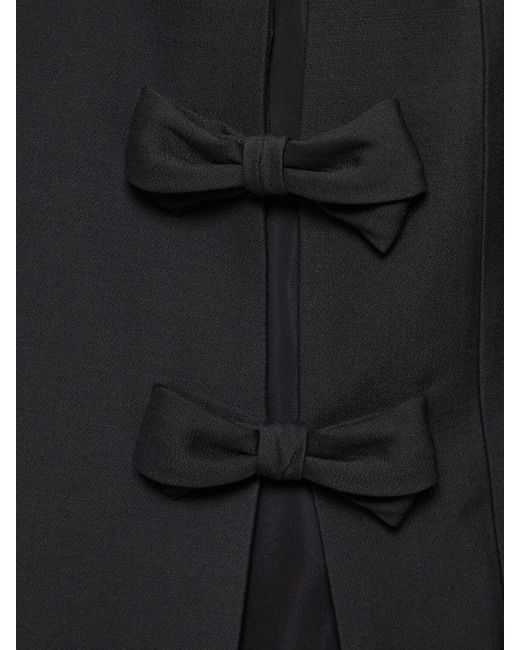Valentino Black Crepe Couture Skirt
