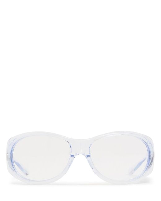 Courreges White Runde Sonnenbrille Aus Acetat "hybrid 01"