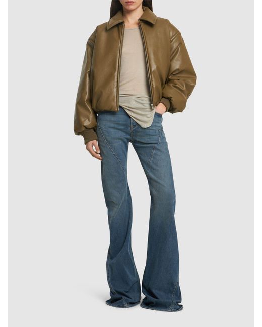 【RICK OWENS】Bias コットンブレンド ブーツカットジーンズ Rick Owens Bias コットンブレンド ブーツカットジーンズ ブルー