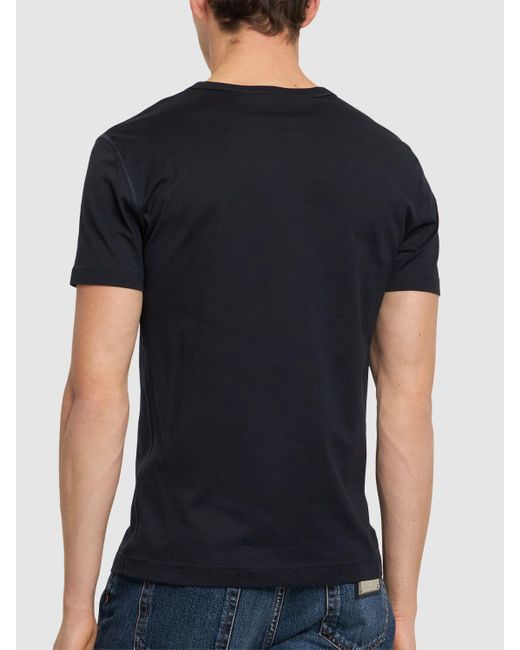 Dolce & Gabbana T-shirt Baumwolljersey "essential" in Black für Herren