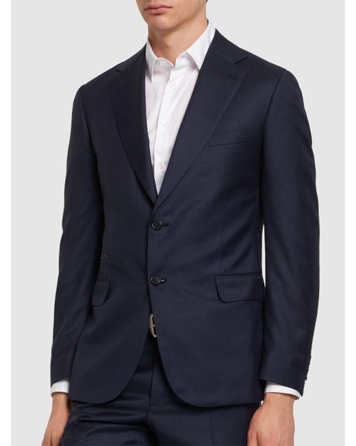 Brioni Blue Trevi Virgin Wool Suit for men