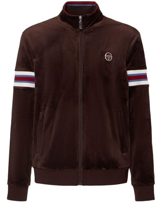 メンズ Sergio Tacchini Ostuni ベロアトラックジャケット Brown