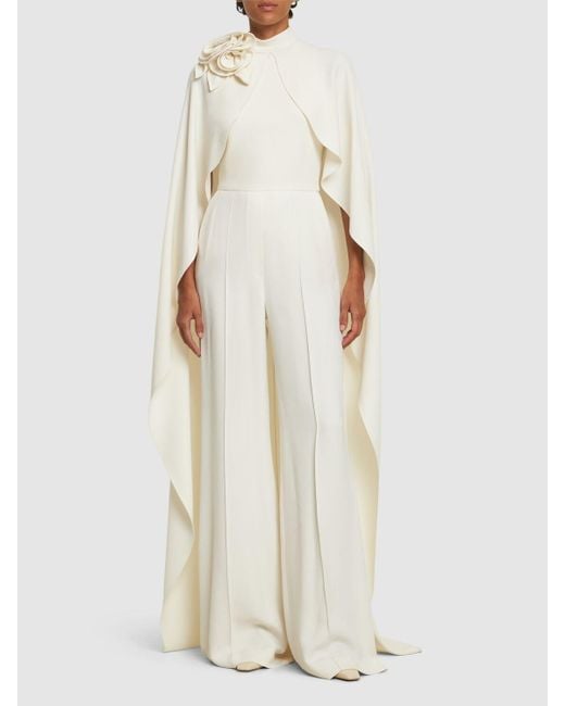 Elie Saab White Damen Overall Aus Cady