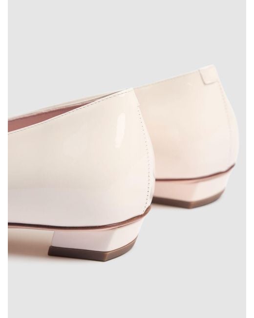Roger Vivier Natural Damen 25Mm Hohe Pumps Aus Lackleder "Belle Vivier"