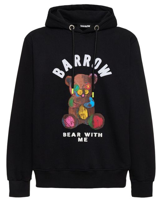 Barrow Black Bear Printed Hoodie for men