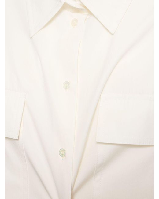 Camicia carter in popeline di cotone di Weekend by Maxmara in White