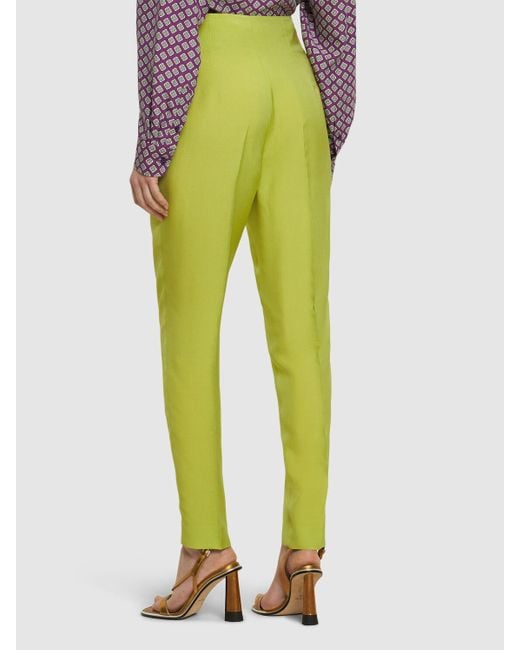 Ralph Lauren Collection Yellow Ramona High Rise Straight Pants