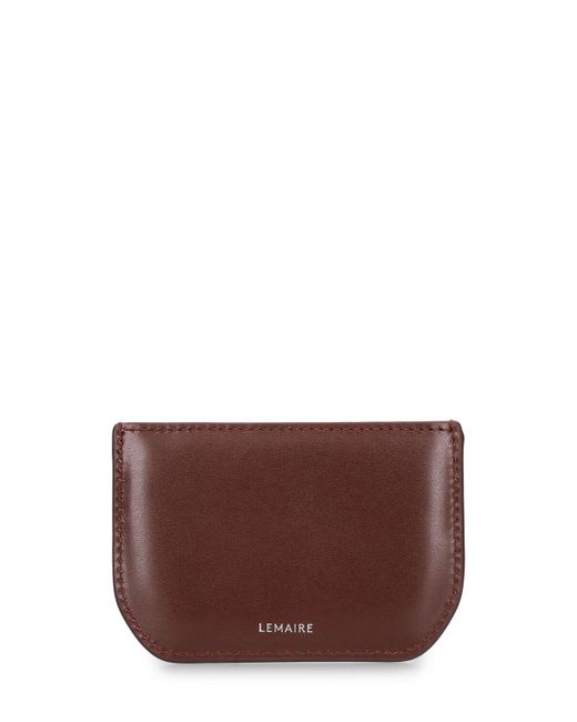 Lemaire Purple Calepin Leather Card Holder