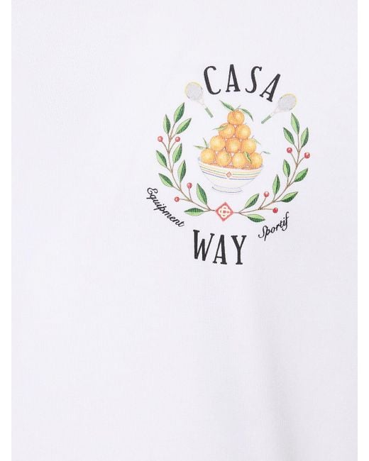 Casablancabrand T-shirt Aus Bio-baumwolle "casa Way" in White für Herren