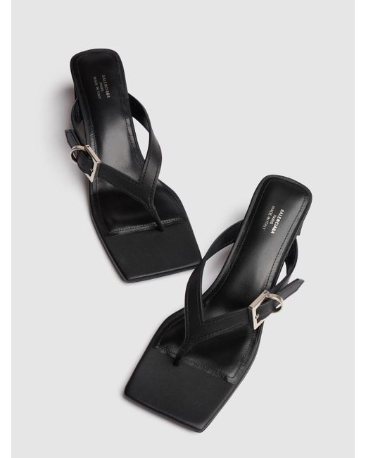 【送料&関税込】Balenciaga Bel Air Leather Sandals Balenciaga Bel Air Leather Sandals in Black | Lyst