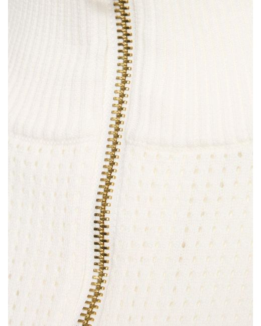 Varley White Fulton Cropped Knit Top
