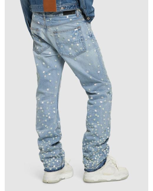 Jeans rectos de denim Amiri de hombre de color Blue