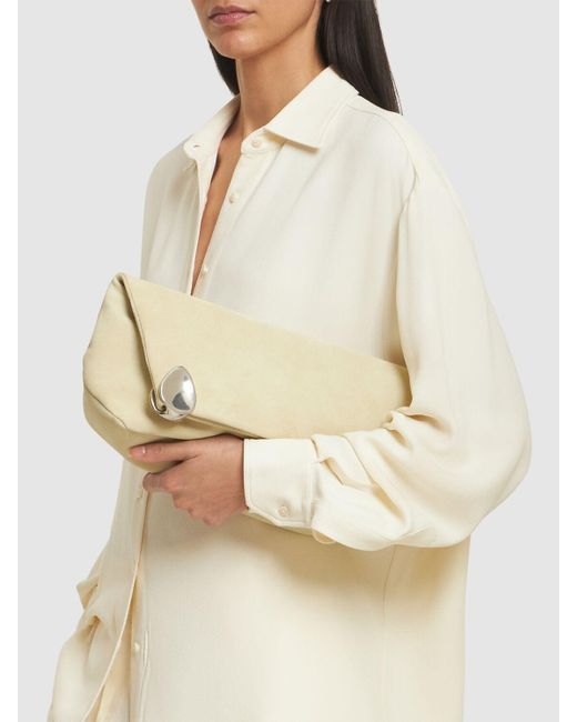 Jil Sander Jewel スエードクラッチ Natural