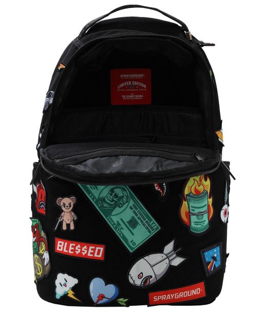 Backpacks Sprayground - Backpack with patches and adjustable strap -  B4951RONENGLISHGLOBALMOGUL