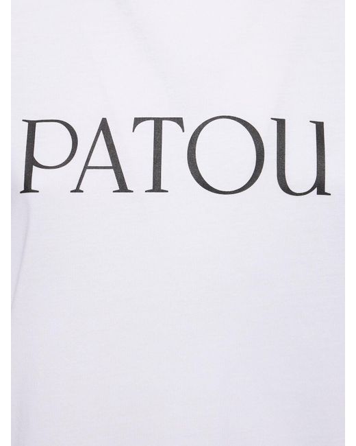 T-shirt in jersey con logo di Patou in White