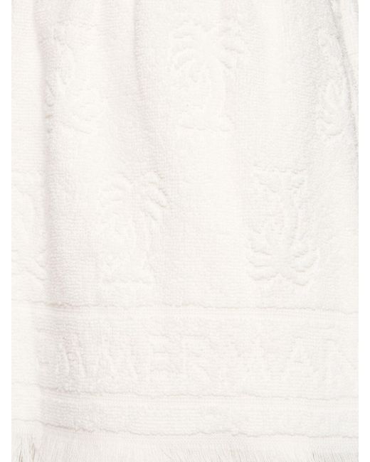Shorts de toalla de algodón Zimmermann de color White