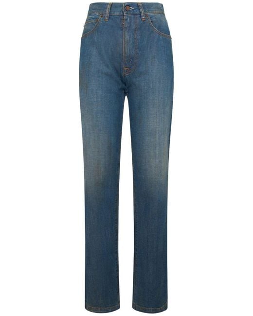 Maison Margiela Blue Five Pocket Straight Denim Jeans