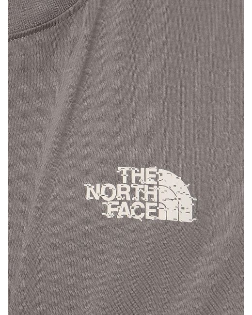 The North Face Gray Graphic Logo T-shirt for men
