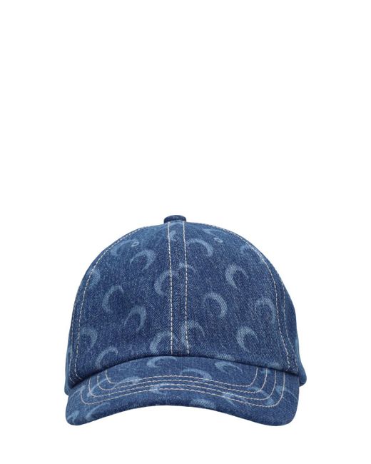 Cappello baseball in denim rigenerato di MARINE SERRE in Blue da Uomo