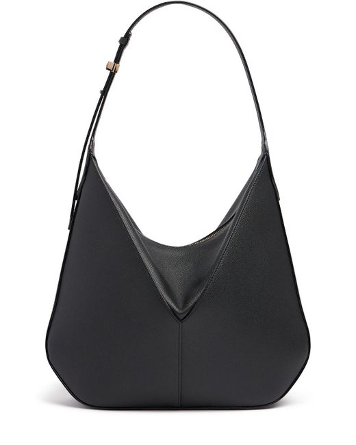 ショルダーバッグ・ポシェット VALEXTRA VIVI SMALL LEATHER HOBO BAG Valextra Small Vivi Leather Hobo Bag in Black | Lyst