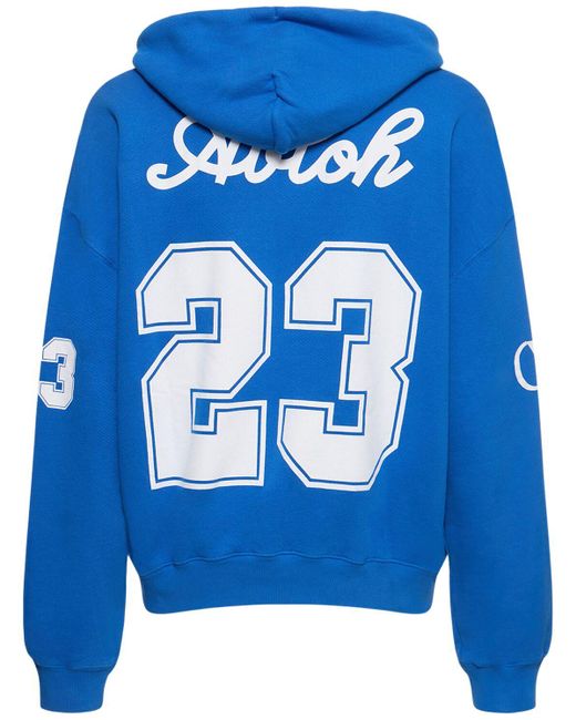 Off-White c/o Virgil Abloh Baumwoll-hoodie "football" in Blue für Herren