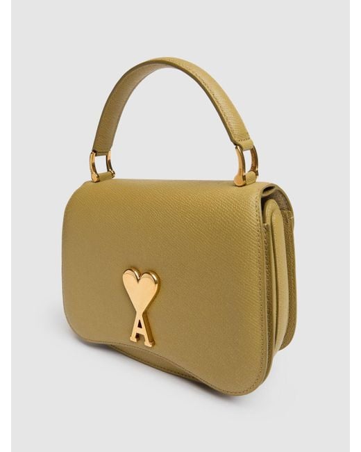 AMI Metallic Handtasche Aus Leder "paris Paris"