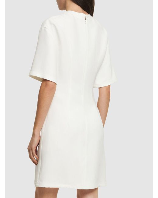 Vestido corto de crepé Valentino de color White