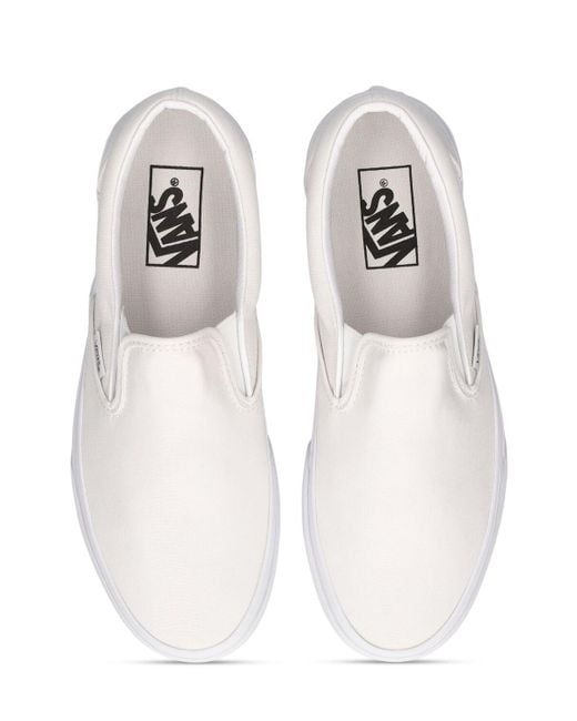 Vans White Classic Slip-on Sneakers