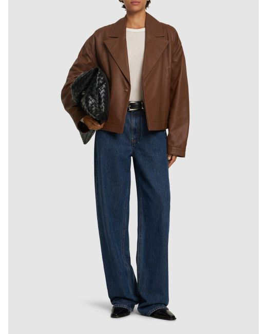 Loulou de Saison Brown Kaipan Leather Jacket