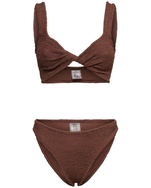 Hunza G Brown Juno Bikini Set