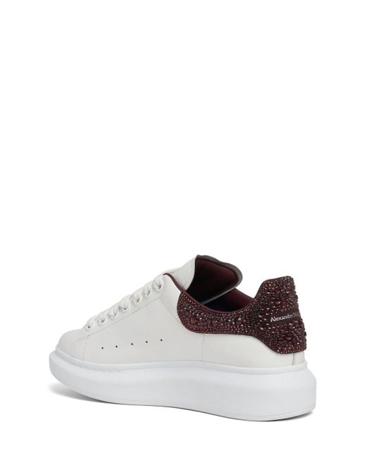 Alexander McQueen White 45mm Embellished Leather Sneakers