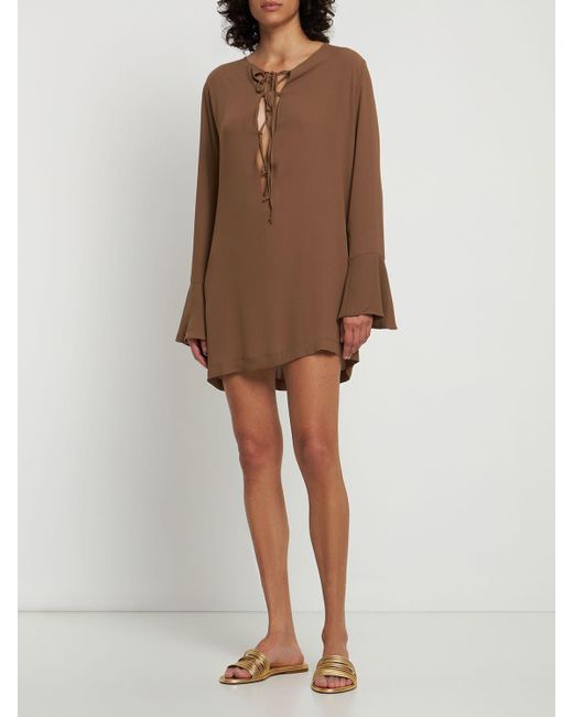 Donna Vestito Alegra Con Lacci di ALEX RIVIÈRE STUDIO in Brown