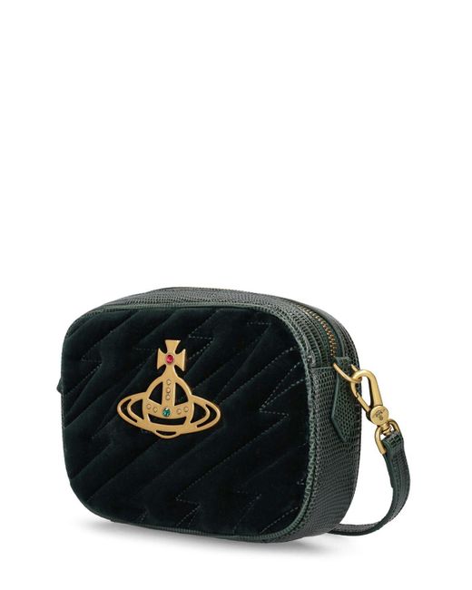 Vivienne Westwood Anna Velvet Camera Bag in Black Lyst