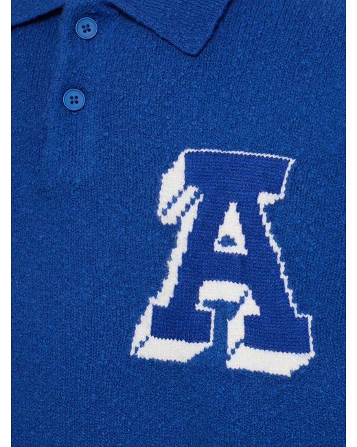 Axel Arigato Blue Team Polo Cotton Blend Sweater for men