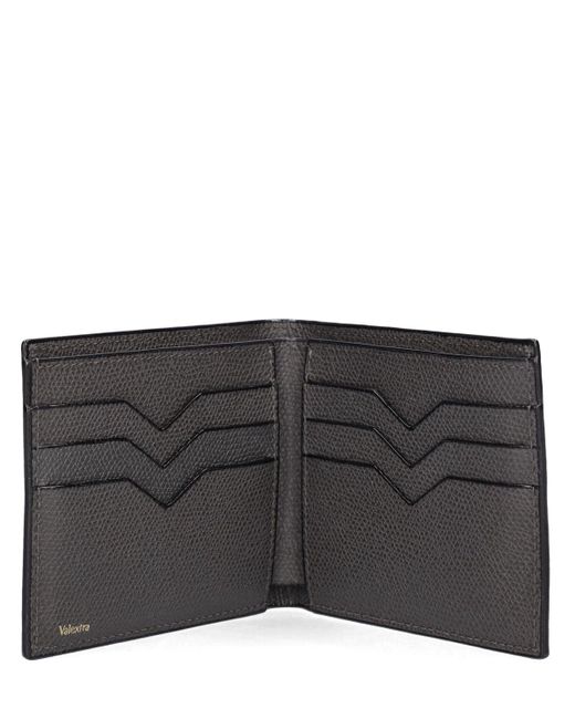 Valextra Gray 6Cc Leather Bifold Wallet for men