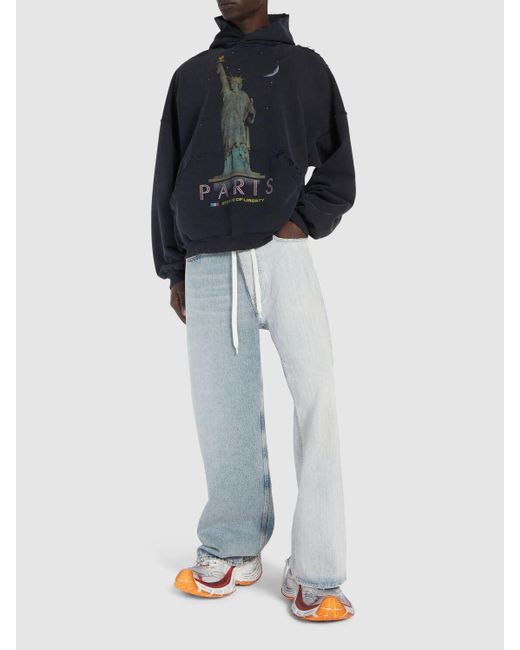 Hombre Sudadera De Algodón Con Capucha Balenciaga de hombre de color Black