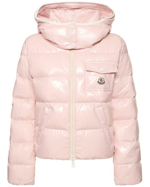 Moncler Pink Andro Nylon Down Jacket